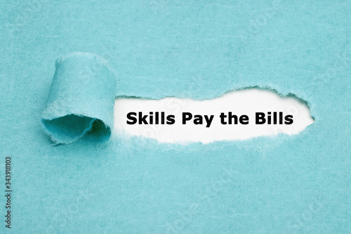 Fotomural Skills Pay The Bills Concept