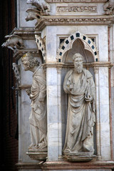 Wall Mural - Architectonic heritage in the old town of Siena