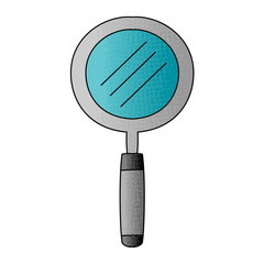 Poster - magnifying glass vector design. digital hand drawn. halftone texture