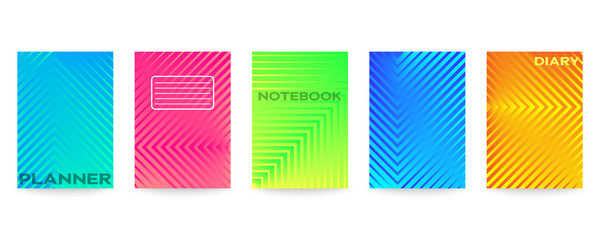 Poster - Minimal vector abstract cover notebook design. Planner and diary cover for print. Abstract design for copybook brochures and school books. Notebook paper. Brochure, book, magazine template