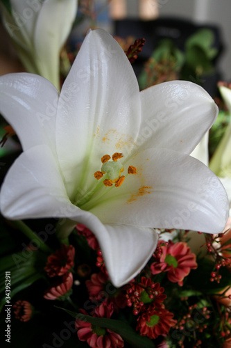 Liliens in einem Straußarrangement Tableau sur Toile