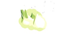 Hand Drawn Animation Of A Bunch Of Freshly Harvested Onions Appearing On Empty Canvas First The Background Then Steams Leafs And Bulb And Finally Pencil Lines Outlining The Vegetable Forms