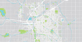 Fototapeta Mapy - Urban vector city map of Lincoln, USA. Nebraska state capital