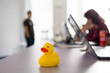 Rubber duck during computer classes