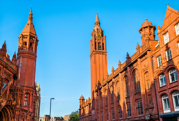 Sticker - Methodist Central Hall and Victoria Law Courts, historic buildings in Birmingham, England