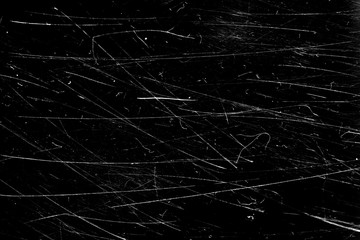 Poster - white scratches isolated on black background