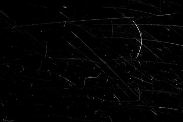 Poster - white scratches isolated on black background