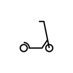 Wall Mural - Kick scooter icon vector  in linear, outline style isolated on white background 