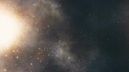 Wall Mural - flying in outer space. space background. billions of stars and galaxies. space nebula background