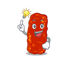 Sticker - Mascot character design of acinetobacter bacteria with has an idea smart gesture