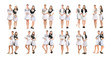 © Pixel-Shot - Set of beautiful chambermaids on white background