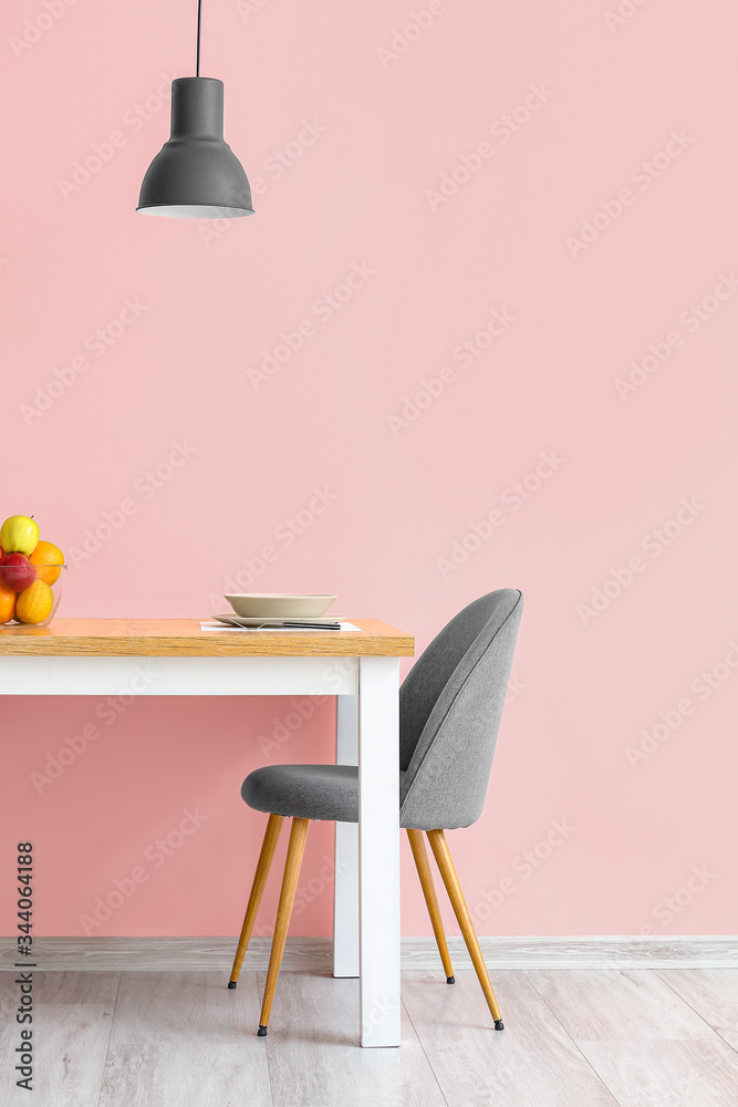 Interior of modern dining room