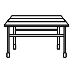 Poster - garden table icon. outline garden table vector icon for web design isolated on white background