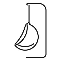 Poster - Hanging chair icon. Outline hanging chair vector icon for web design isolated on white background