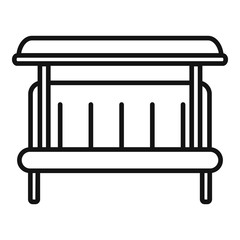Poster - Soft rocking bench icon. Outline soft rocking bench vector icon for web design isolated on white background