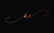 mc or m, c Lowercase Cursive Letter Initial Logo Design, Vector Template