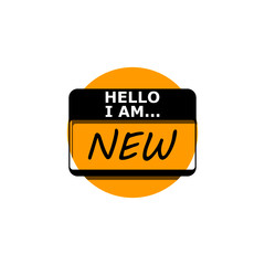 Text sign showing Hello I Am New