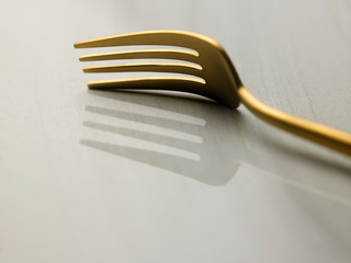 Wall Mural - selective focus of  fork