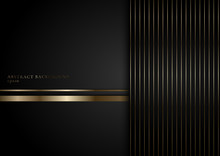Abstract Stripes Golden Lines On Black Background