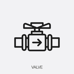 Poster - valve icon vector sign symbol