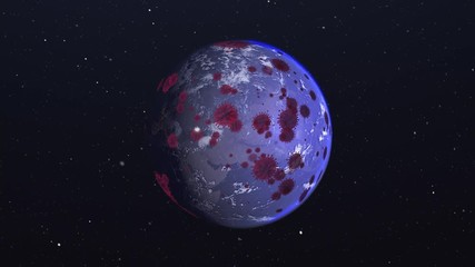 Wall Mural - 新型コロナ・地球・/covid-19 in the earth