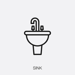 Poster - sink icon vector sign symbol
