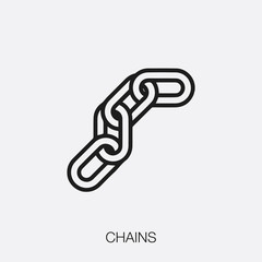 Poster - chain icon vector sign symbol