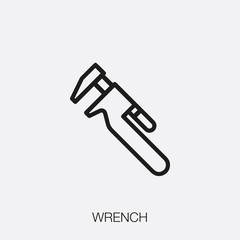 Poster - wrench icon vector sign symbol