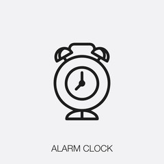 Poster - alarm clock icon vector sign symbol