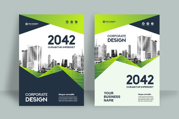 City Background Business Book Cover Design Template