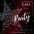 © Skutiherra - Night party shiny poster with glitter star