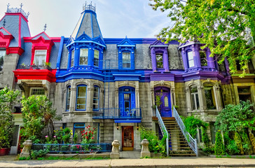 Plateau Mont-Royal district in Montreal, Canada