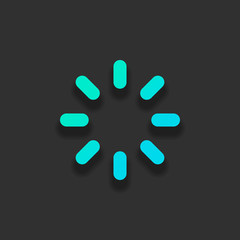 Poster - Loading or wait icon. Colorful logo concept with soft shadow on