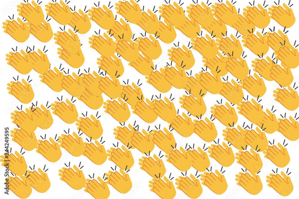clapping hands on white background Stock Illustration | Adobe Stock