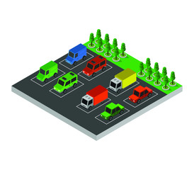 Canvas Print - isometric parking