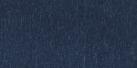 Wall Mural - Dark blue denim background, detailed and high resolution fabric texture. Wide and long textile banner.