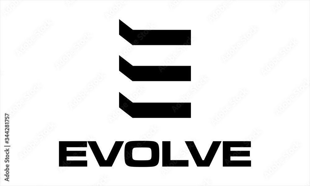 illustration building logo letter E design template