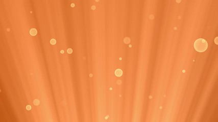 Poster - Abstract motion bubble particles with light shines in orange animated background. Beautiful shiny bokeh backdrop.