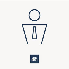 Poster - Businessman isolated single linear icon for websites and mobile minimalistic flat design.
