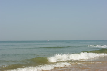 waves on the beach