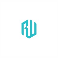 Wall Mural - Initial letter rw logo or wr logo vector design templates