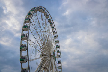 Wall Mural - Ferris Wheel with blue sky on sunny day