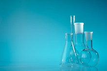 Chemical Vessels. Glass Flasks. Laboratory Utensil.