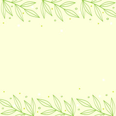 Poster - Branches with leaves decorative background