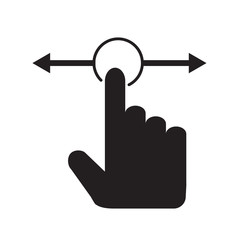 Poster - gesture touch slide icon on white background. flat style. hand swipe icon for your web site design, 