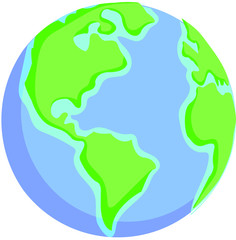 globe planet earth green world round simple vector