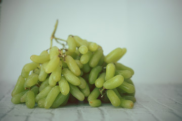 Wall Mural - A bunch of green grapes