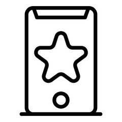 Poster - Custom project smartphone icon. Outline custom project smartphone vector icon for web design isolated on white background