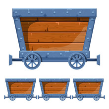 Mine Cart Vector Design Illustration Isolated On White Background
