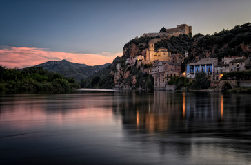 Miravet`'s Lake Tarragona Spain in Autumn